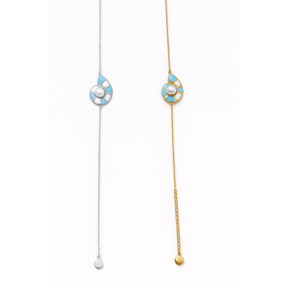 Βραχιόλι Με Κοχύλι και Μαργαριτάρι